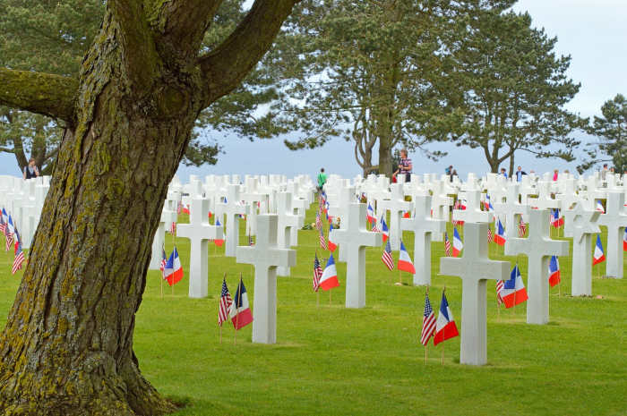 The Normandy American Cemetery overlooking Omaha Beach 2012 paying tribute to the troops who paid the ultimate price to take Omaha Beach.
