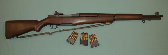 M1 Garand was a semi-automatic rifle most American troops carried on D-Day. Its 30-06 caliber bullets proved devastating to enemy soldiers.