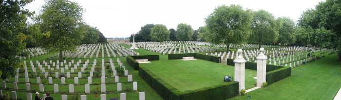 The Bény-sur-Mer Canadian War Cemetery near the beaches of Normandy 70 years after the battle.
