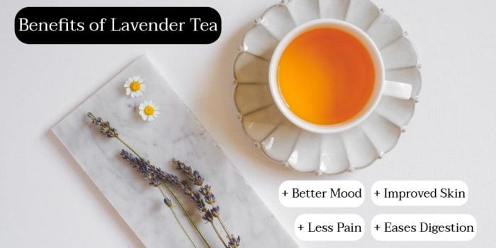 Lavender tea is another tea that's great for relaxation. Drink a hot cup of lavender while you take a bath. The soapy texture of the tea might bother some; others might find it works with berries.