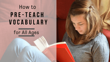 Pre-teaching vocabulary equips English learners for a successful reading experience.
