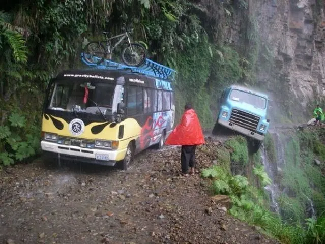 A bus on a Nepali road