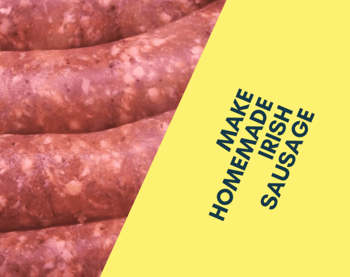 Irish sausage is a delicious meal that can be eaten all throughout the year.