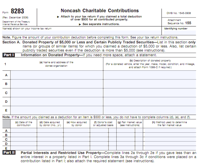 You'll need to fill out this form if the total value of your clothing donation is greater than $500.