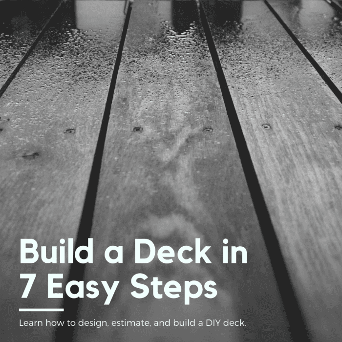 This article will break down the entire process of building your own deck in seven easy steps, including designing, estimating, and construction.