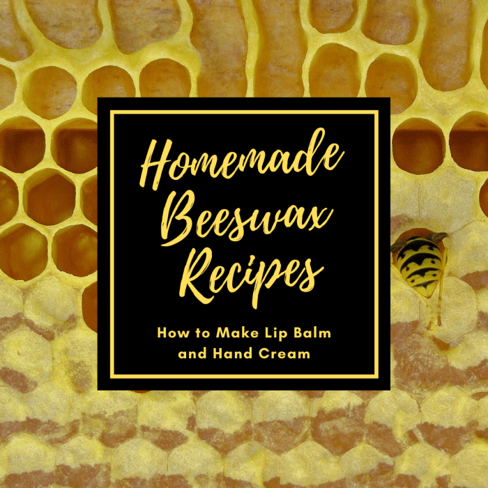 This article will explain some of the benefits of making skin care products from beeswax and provide recipes for making your own lip balm and hand cream.