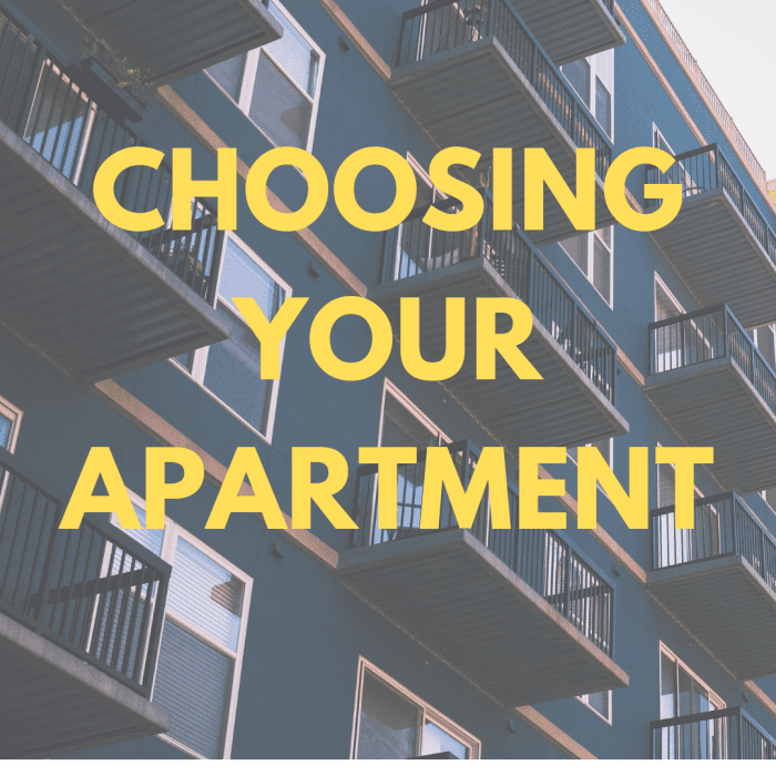 Learn what to consider when shopping for and choosing an apartment