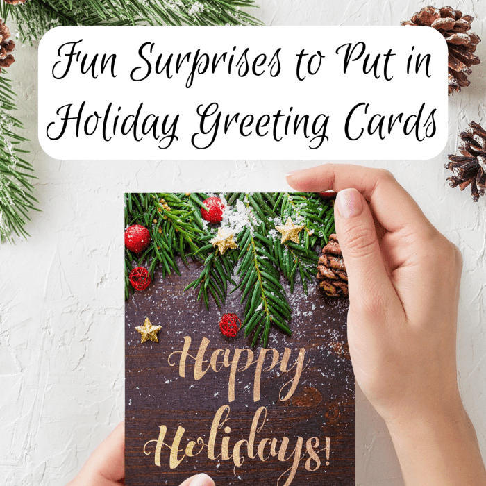 Put more than a message in your Christmas or holiday cards. Try one of these fun, unique card insert ideas.