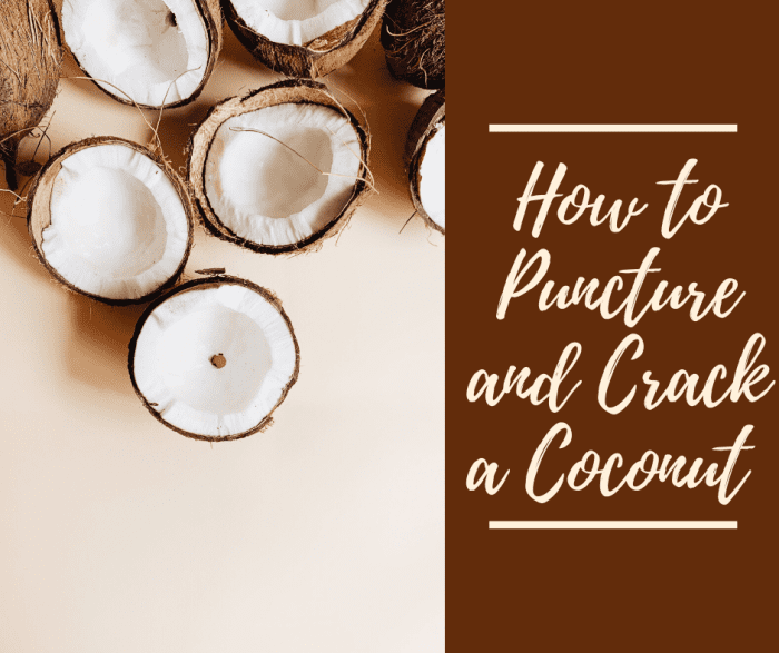 A coconut with its super hard outer shell can be challenging to crack. Learn how to open one at home.