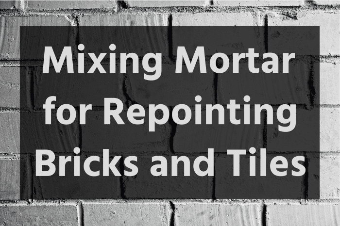 This article will provide you with tips and tricks for how to best mix up mortar for all sorts of uses, including for repointing bricks and ridge tiles.