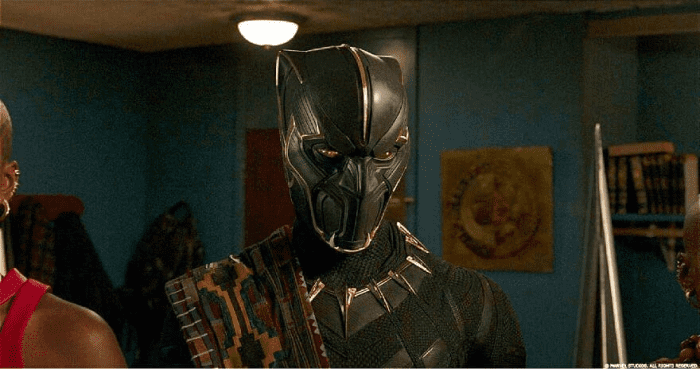 From Marvel Studios. T'Chaka in his armor when confronting his brother. While he is shown to be a good man, as king his loyalty was to Wakanda alone and not any other Black communities across the world.
