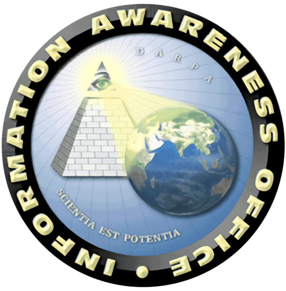 Creepy logo of the Information Awareness Office, an agency reportedly scrapped by the US government.