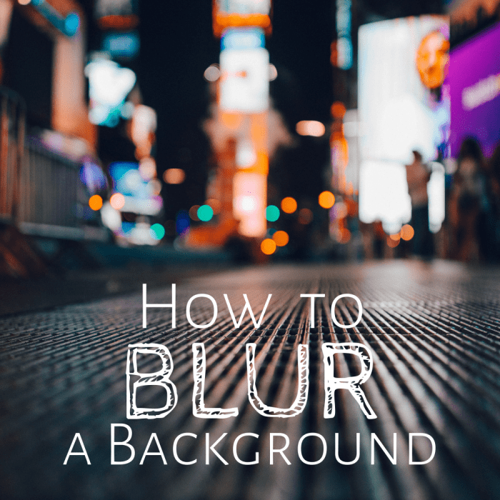 How to Take a Photo With a Blurred Background