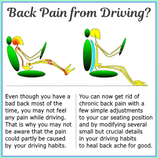 Learn how to get rid of chronic back and neck pain by modifying several small but crucial details in your driving habits, as well as the seating setting in your car, to heal the pain for good.