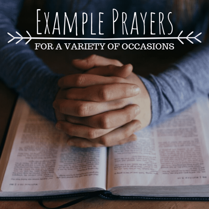 Wondering what to say in a prayer when you're put on the spot to do the honors at a meal or any other special occasion? Use this guide as a reference.