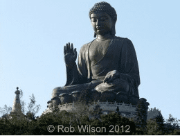 The Tian Tan or Big Buddha, one of Hong Kong's premier tourist attractions.
