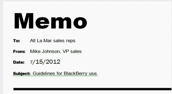 Most business memos are informational, and chances are if you are writing one, you will be writing an instructional memo. Here are some pointers for writing this kind of memo.