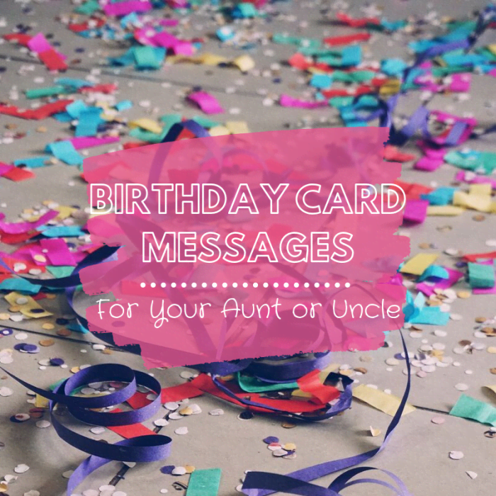 Birthday Messages to Write in a Card for Your Aunt or Uncle - Holidappy