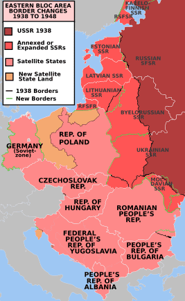 This map has the old names of some countries but reprezents the geographical area of the former communist bloc.
