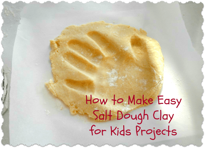 How to make easy salt dough clay for kids and children with just flour, water and salt. So easy!