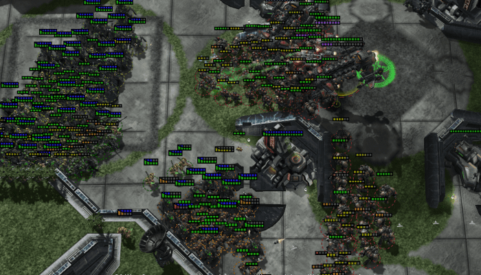 Strategy One: Early Battle Cruisers. Note the strong positioning: battle cruisers in the centre, hovering over a ledge for an easy retreat in case of targetting. Source: Author