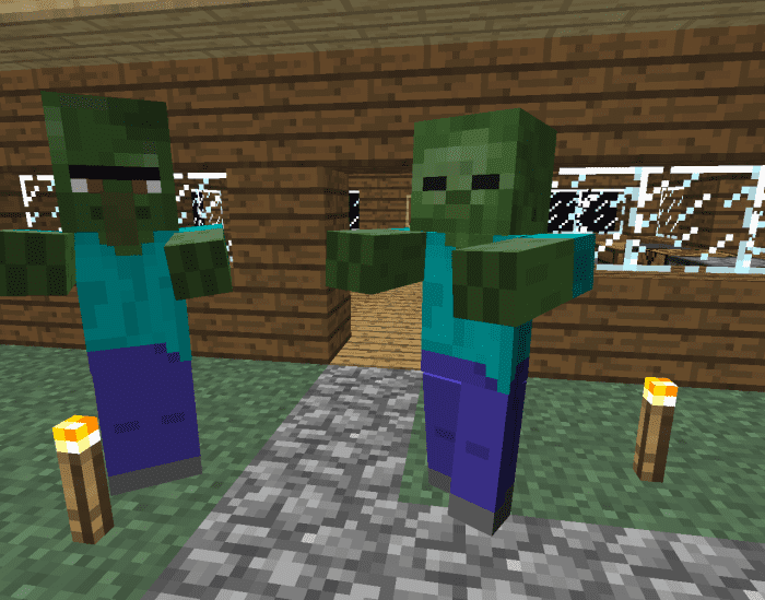 Zombies aren't afraid to enter a house without a door!