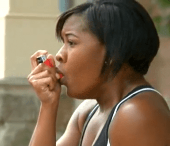 Using an asthma inhaler