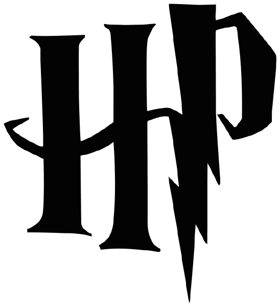 The lightning bolt is one recognizable symbol for Harry Potter because of the lightning bolt-shaped scar on his forehead.