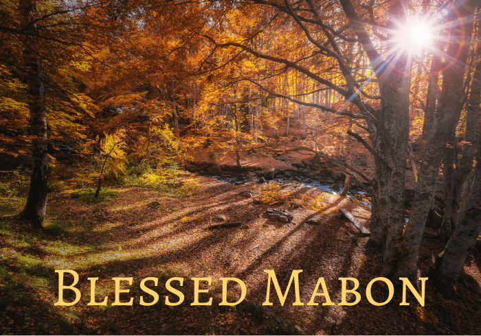 A Mabon ritual doesn't need to be complicated or expensive.