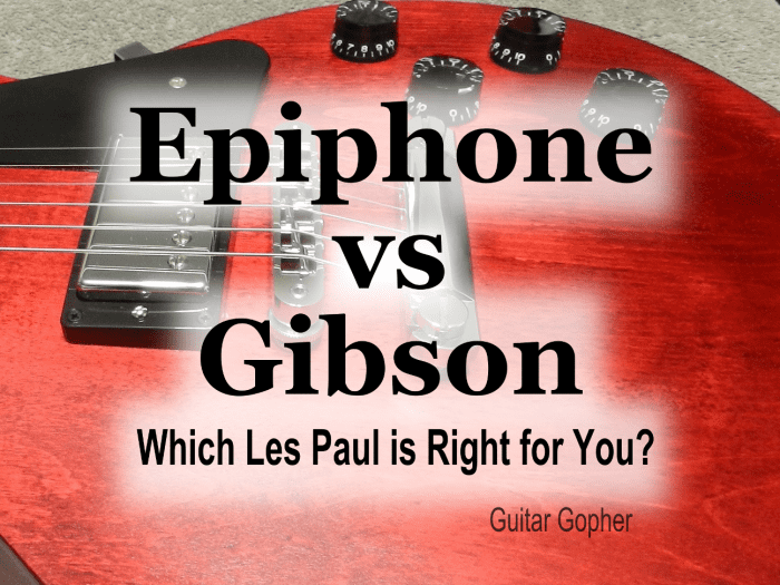 Both Epiphone and Gibson make great versions of the Les Paul. Which guitar is best for your goals and budget?