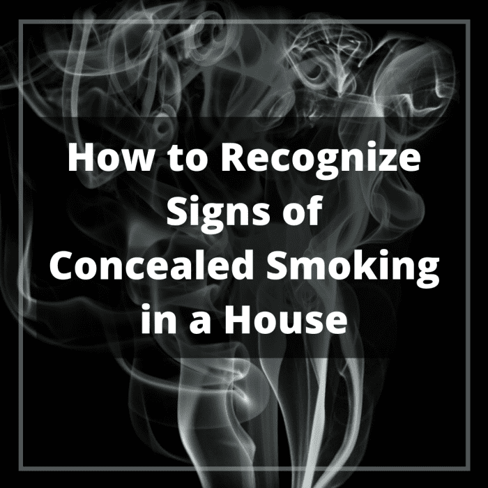 Is the realtor trying to hide tobacco and nicotine smells in the house they're selling? Find out how to recognize the signs.