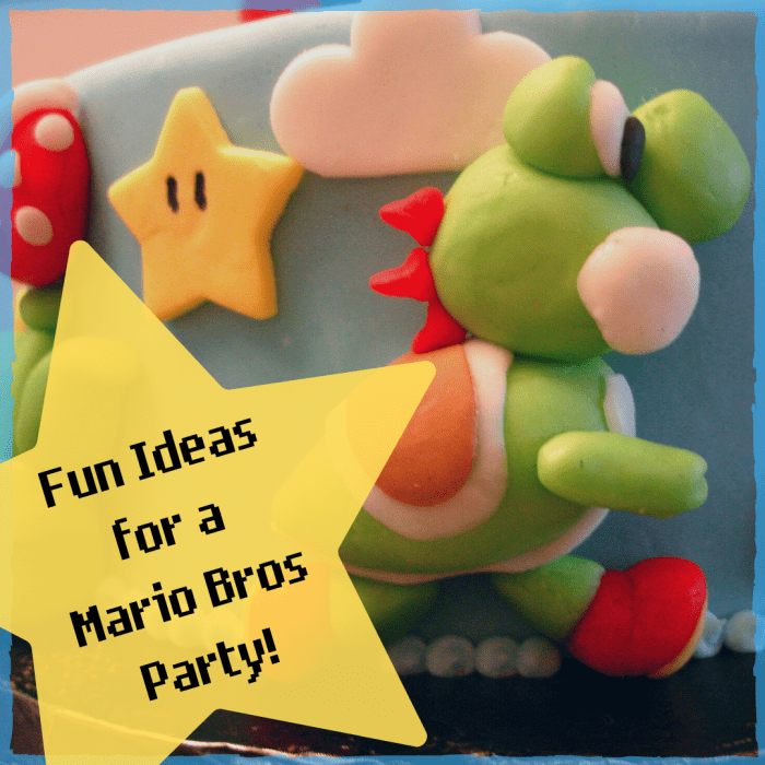 Get a pipeload of ideas for a Super Mario Bros-themed party, from cakes to decorations to free printables for DIY fun!