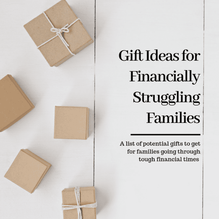This article will list many different practical gifts to get for families that are struggling financially.