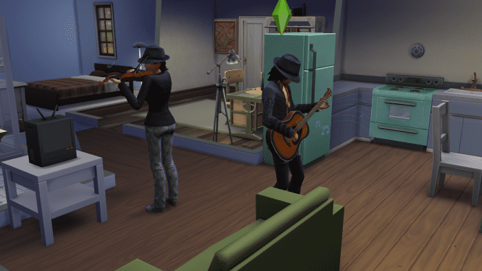 Learn everything you need to know about the music skills in "The Sims 4." Soon, your Sims will be practicing as hard as these two.