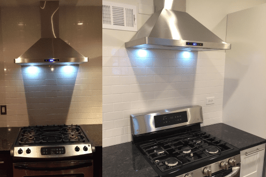 The lights are not bright enough to counter even the shadow produced by overhead lights. Therefore, you should not solely depend on the range hood lighting while you cook.