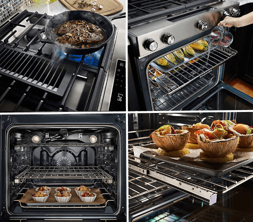 This image is just for representative purposes to showcase the features. The model used here is the same but uses gas burners instead.