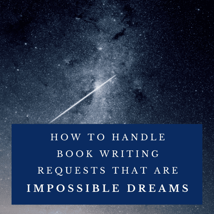 Don't get stuck writing a book to fulfill someone else's impossible dream