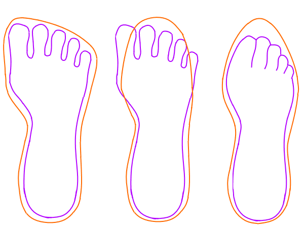 Place the naked sole of your left foot against the right sole of a shoe to see if it can fit without it being squashed.