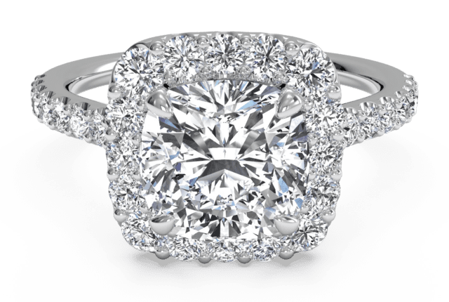 Halo-style engagement ring