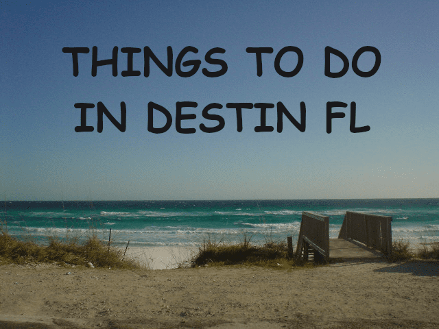 Destin is a great place to visit and enjoy. There are plenty of things to do and see. Read on for ideas.