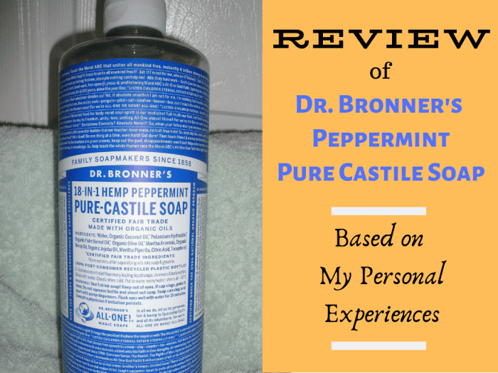 Dr. Bronner's Hemp Peppermint Pure Castile Soap is an organic product worthy of consideration.
