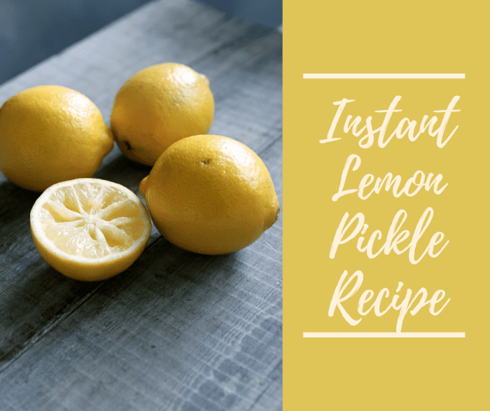 Instant Lemon Pickle (Spicy Pickled Lemon) Recipe - Delishably