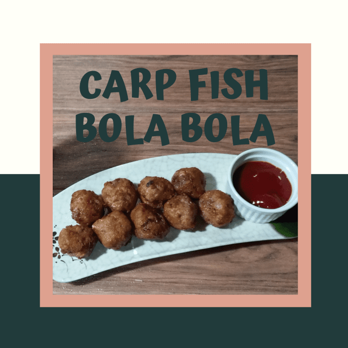 Filipino-style carp fish bola bola