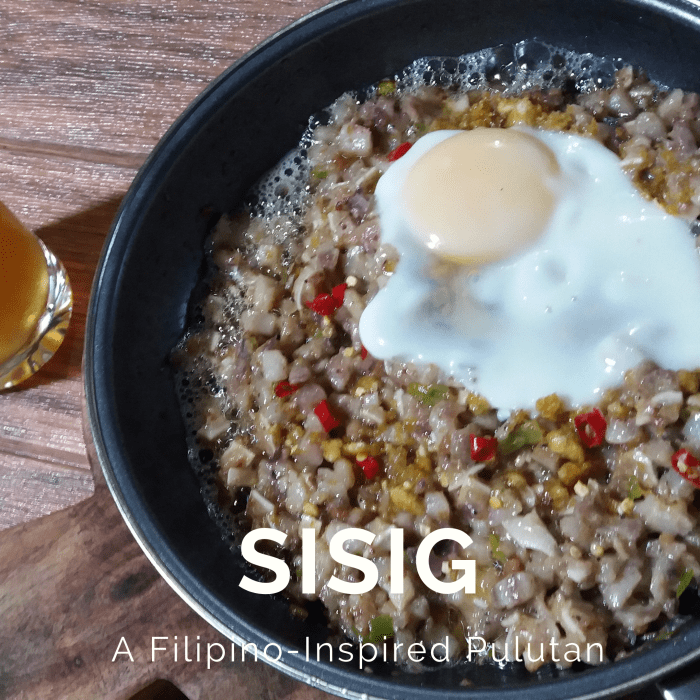 Pork sisig is a popular Filipino pulutan
