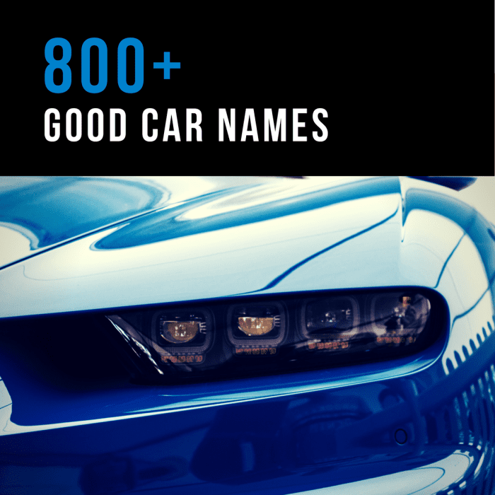 800+ Good Car Names Based on Color, Style, Personality & More AxleAddict