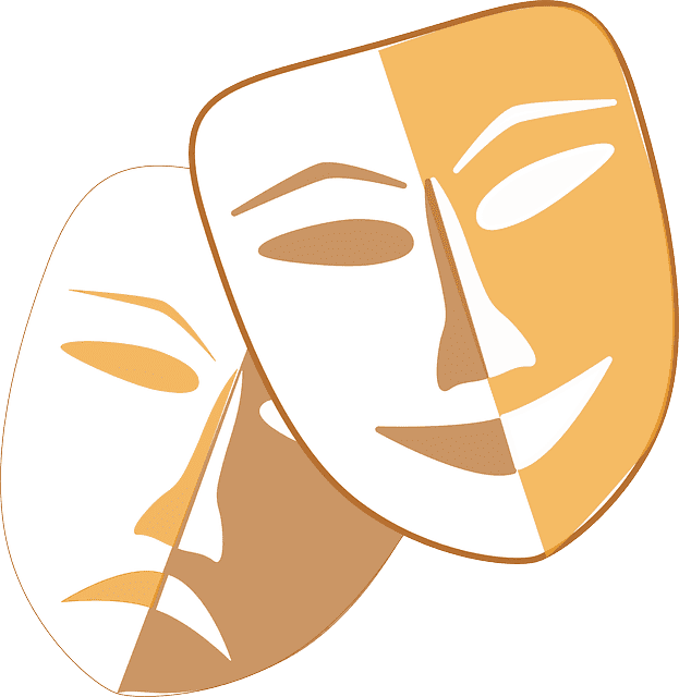 The happy and sad masks, representing comedy and tragedy, have represented the theater for centuries.