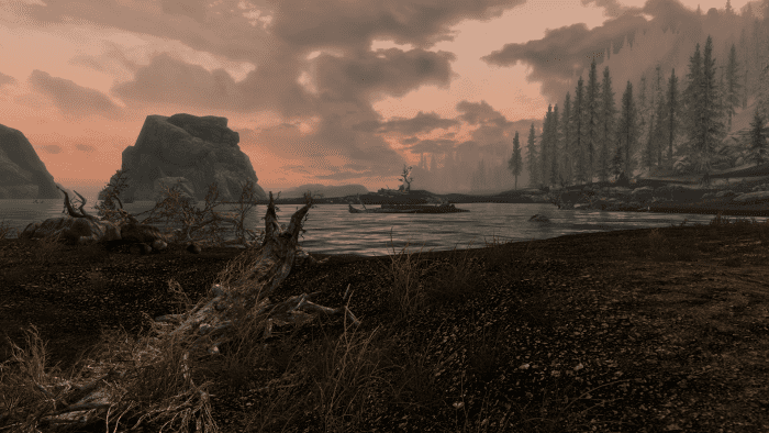 Sunset on the far Northern coast of Skryim.