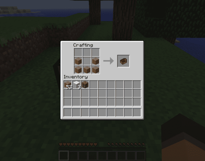 Making a boat only requires five wood planks, but remember to make extras!