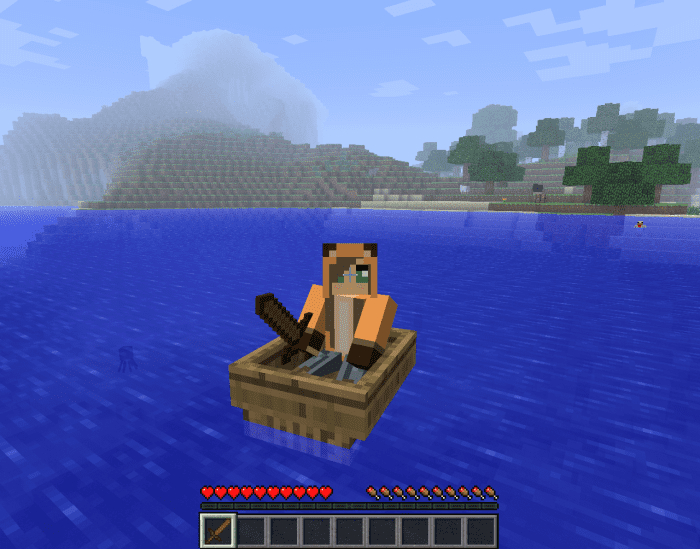You can easily wield a sword in a boat, making it possible to defend against monsters in pursuit.