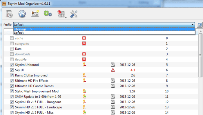 Скайрим вылетает mod organizer